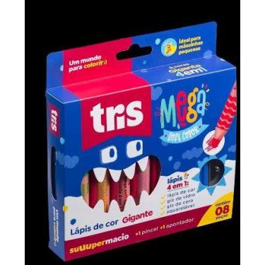 Imagem de Lápis de Cor Mega Soft Color 4 Em 1, Lápis de Cor Aquarelável (6 cores