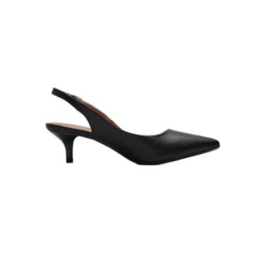Imagem de Sapato Scarpin Mule Slingback Salto Baixo Feminino Vizzano 1122.806, 3