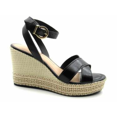 Imagem de Sandália Dakota Espadrille Plataforma Anabela Y8261 Preta, Preto, 39