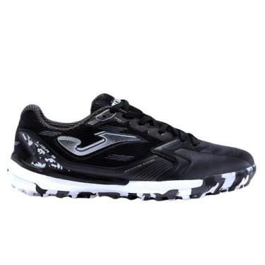 Imagem de Chuteira de Society Joma Liga 5 Couro Profissional, Preto, Cinza, 38