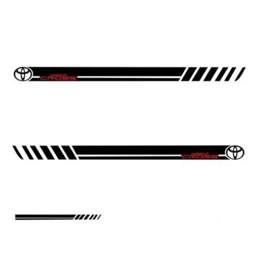 Imagem de Kit Faixas Adesivo Lateral E Traseira - Corolla Cross 24 25 - Jhow Ade