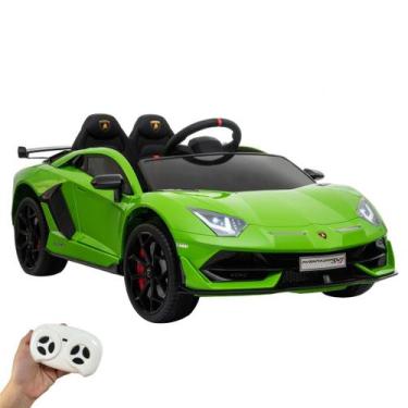 Imagem de Mini Carro Elétrico Infantil Lamborghini Aventador Svj 12V Controle Im