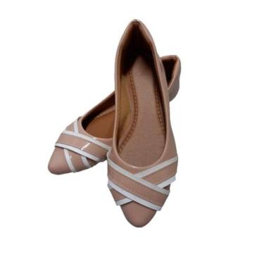 Imagem de Sapatilha Rosa Bebe verniz com X - Clique da moda, 35