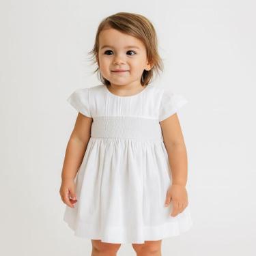 Imagem de Vestido Festa e Batizado Bebê Casinha De Abelha Papilloo, P