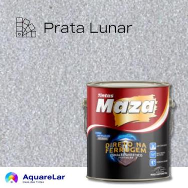 Imagem de Esmalte Sintético Direto na Ferrugem Maza Metálico 3,6L, PRATA LUNAR, 