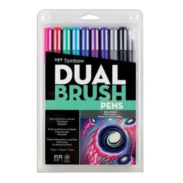 Imagem de Est Caneta Dual Brush Galaxy C/10 Cores Tombow