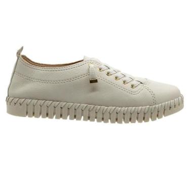 Imagem de Tênis Slip On Feminino Bottero 354304 Couro Off White, 36, Offwhite