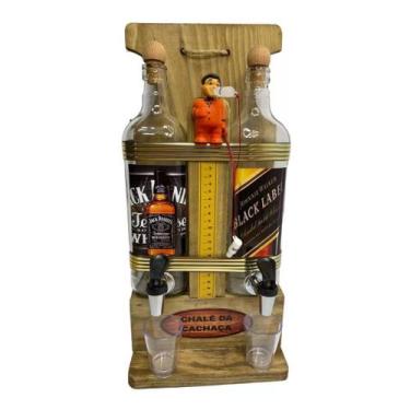 Imagem de Pingometro Madeira Bonequinho Cana Brava, para Cachaça , Área gourmet 