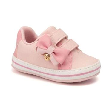 Imagem de Sapato de Bebê Klin Rosa Solado Seguro Macio Confortável, 17, Rosa, Cl