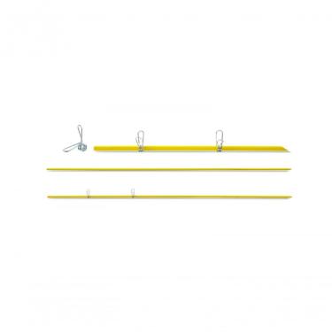 Imagem de Kit para Cerca Móvel 30 Varetas Fibra de Vidro 120cm X 10mm Amarela com 90 Clips de Metal Zebu