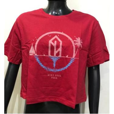 Imagem de Cropped Fem. Stay Pena, Cor. Vermelho TAM. M Ref. 590131