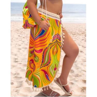 Imagem de Canga De Praia Blogueira Com Bolsa Saída De Praia MP100006 - Chalaróst