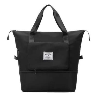 Imagem de Bolsa Passeio Viagem Academia Lazer Expansível - NT Bolsas, Preto