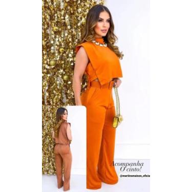 Imagem de Bruna e calça  feminina - Maison , Laranja, M