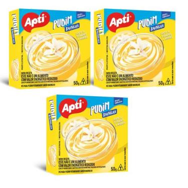 Imagem de Pudim Baunilha Cremoso Kit 3 caixas Sobremesas - Apti