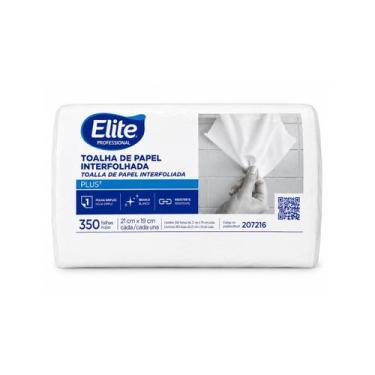 Imagem de Toalha interfolha plus folha simples 350 folhas - elite - Elite Profes