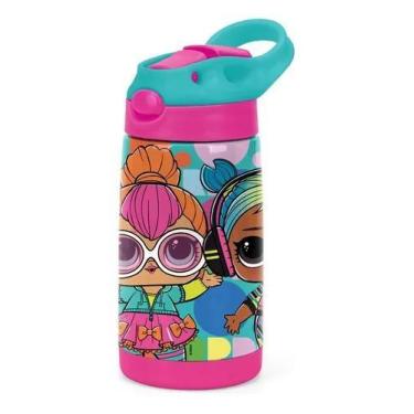 Imagem de Garrafa Infantil Inox Água Suco Escolar Pequena Lol 500ml - luxcel