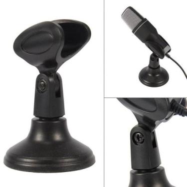 Imagem de Mini Pedestal P/ Microfone De Mesa Podcast Rádio Home Studio - Aj Som 