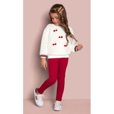 Imagem de Conjunto Moletom Infantil Feminino Milon 14596, 14, Vermelho