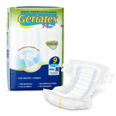 Imagem de Fralda geriátrica geriatex plus t-m - 12 pct c/ 9 unid.