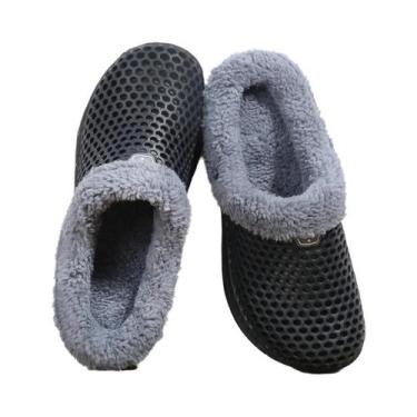 Imagem de Pantufas Quentes De Inverno Com Forro De Pelúcia Para Casal, Confortáv