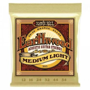 Imagem de Encordoamento Para Violão Aço .012 Médio Leve Earthwood 2003 Ernie Bal