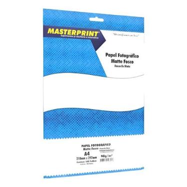 Imagem de papel Foto Matte Fosco 90g/m² A4 - 100 folhas  Kit 2un - MASTER PRINT