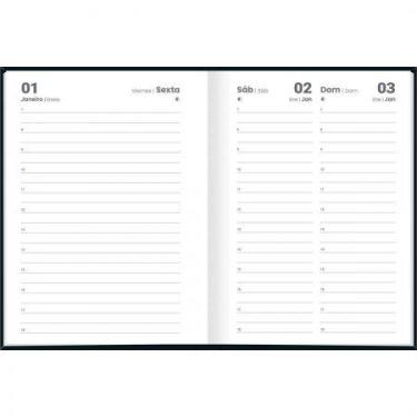 Imagem de Agenda executiva costurada diaria Pepper 166x123mm 2027 - Tilibra