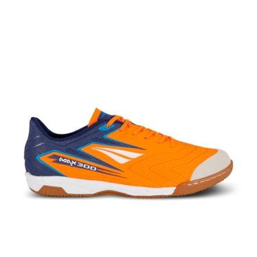 Imagem de Chuteira Penalty Max 300 Futsal Laranja e Branca 35
