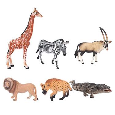 Imagem de Bonecos de animais, brinquedos para animais, conjunto seguro e não tóxico para a festa temática de caça infantil na selva