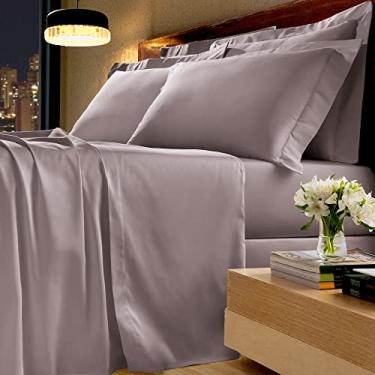 Imagem de Lençol com Elástico Queen Percal 300 fios Platine Bege 1 peça