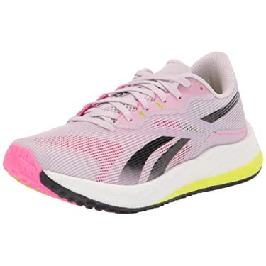 Imagem de Reebok Tênis de corrida feminino Floatride Energy 3.0, Brilho de quartzo/rosa atômico/amarelo ácido, 9.5