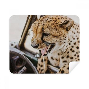 Imagem de Pano de limpeza de leopardo animal organismo terrestre limpador de tela 2 peças tecido de camurça
