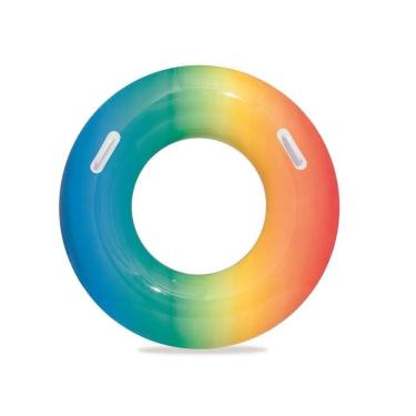 Imagem de Boia Inflável Arco íris Azul e Laranja