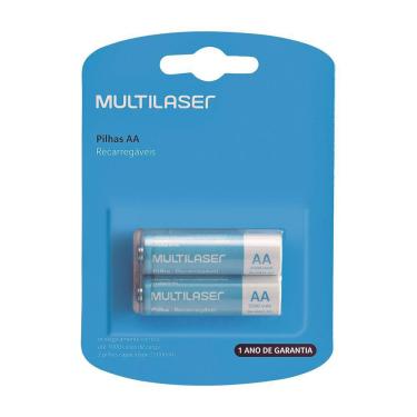 Imagem de Pilhas Recarregáveis AA Multilaser 2500Mah - Cb053