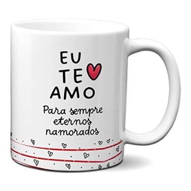 Imagem de Caneca Flork Fofos Pra Sempre Eternos Namorados Eu Te Amo (Branca)