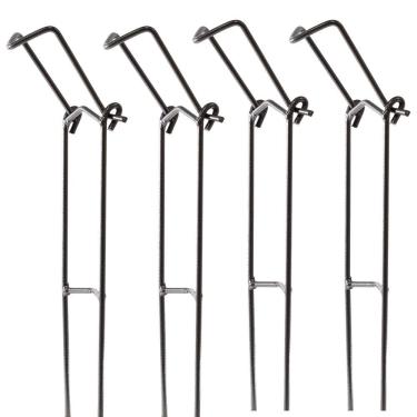 Imagem de Kit 4 Suportes Secretária Espera para Vara de Pesca Dobrável Reforçado 50cm