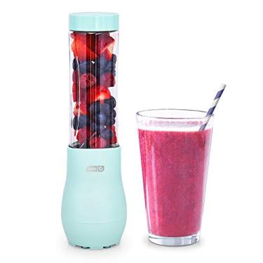 Imagem de Dash Mighty Mini liquidificador de bancada pessoal para milkshakes, bebidas de frutas e legumes, smoothies, com lâminas de aço inoxidável e frasco de mistura Travel Tritan™ de 295 ml - Aqua