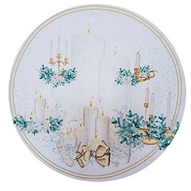 Imagem de Kit 4 Capas Sousplat Velas de Natal 35cmx35cm