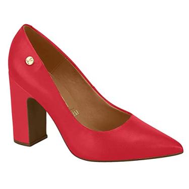 Imagem de Sapato Scarpin Vizzano Salto Alto Bloco Confortável 1285 (Vermelho, BR, Adulto, Numérico, 39)