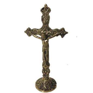 Imagem de Crucifixo Mesa Altar Bronze Igreja Religioso Artesanato