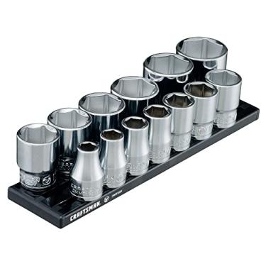 Imagem de CRAFTSMAN Conjunto de soquetes V-SERIES, SAE raso, unidade de 1/2 polegada, 13 peças (CMMT17380V)