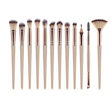 Imagem de 12 pçs conjunto de ferramentas de pincéis de maquiagem pó cosmético sombra de olhos base blush mistura beleza pincel de maquiagem maquiagem, 12 brp