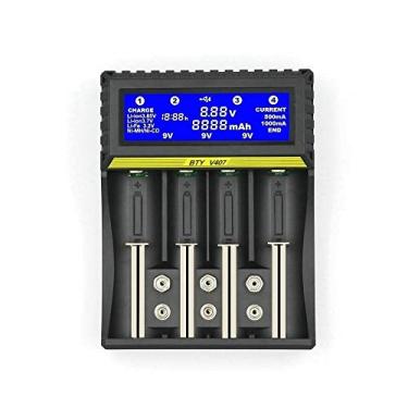 Imagem de Tingpai Carregador de bateria multifuncional 18650 Bateria de íon de lítio Níquel Hidreto de metal Níquel Cádmio AA AAA 9V Carregador de bateria Carregador igente com visor LCD