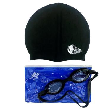 Imagem de Kit Natação Completo Dm Toys Touca Óculos Tampão Ouvido E