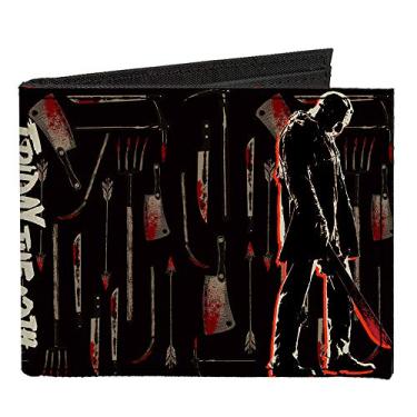 Imagem de Buckle-Down Carteira masculina Buckle-down Bifold Friday the 13th Jason, Sexta-feira Jason, 4 x 3,5 EUA