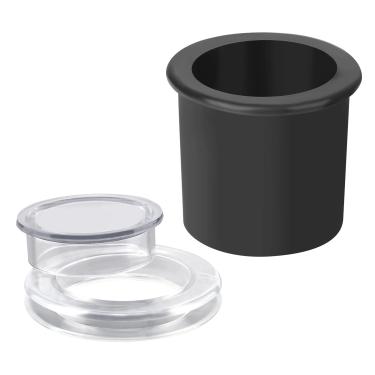 Imagem de AIEX Conjunto de 2 peças de anel e tampa para guarda-chuva, preto, cunha de silicone para guarda-chuva, para buracos de mesa de pátio de 5 a 6,3 cm e 4,2 cm ou menores
