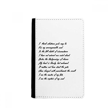 Imagem de Poesia Quote Never Surrender imbatível porta passaporte Notecase Burse capa carteira porta-cartão, Multicolor