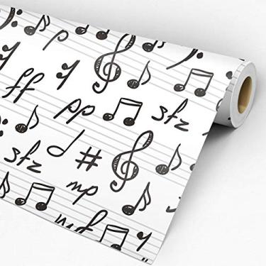 Imagem de Papel de parede adesivo vinílico Música Partitura Notas