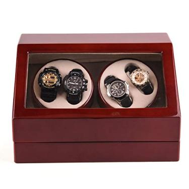 Imagem de Caixa do enrolador de relógio automático, 3 configurações do modo de rotação Enrolador de relógio automático com motor silencioso com almofadas macias de relógio para pulso masculino e feminino